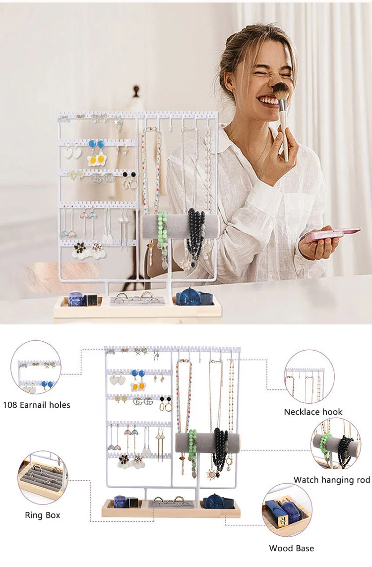 Vertical Jewelry Organizer With Hooks Vertical Jewelry Organizer With Hooks