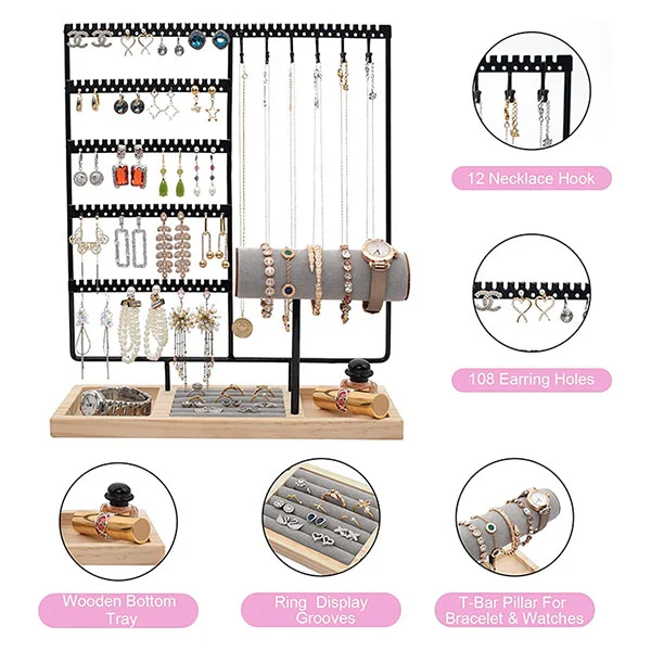 Vertical Jewelry Organizer With Hooks Vertical Jewelry Organizer With Hooks